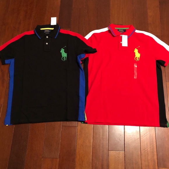 Men’s polo Ralph Lauren multi colored polo - Picture 2 of 2